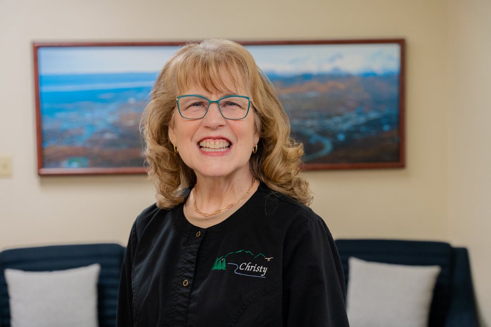 Christy Lehnhausen, RDH, smiling in the Eagle View Family Dental office.