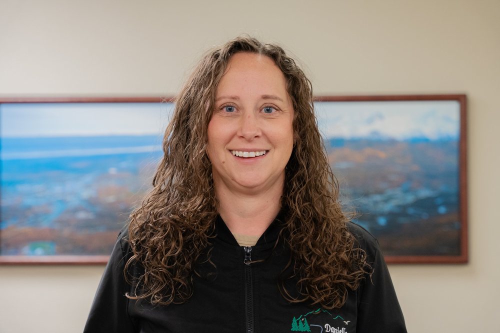 Danielle Scow, RDH, smiling in the Eagle View Family Dental office.